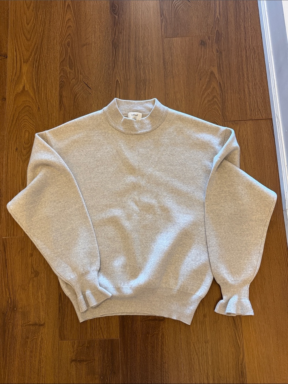 Wilfred Mock Neck Sweater in Light Beige